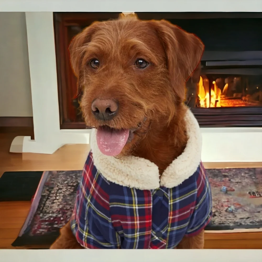 NWT - AERIE Dog Flannel Shirt - Size L